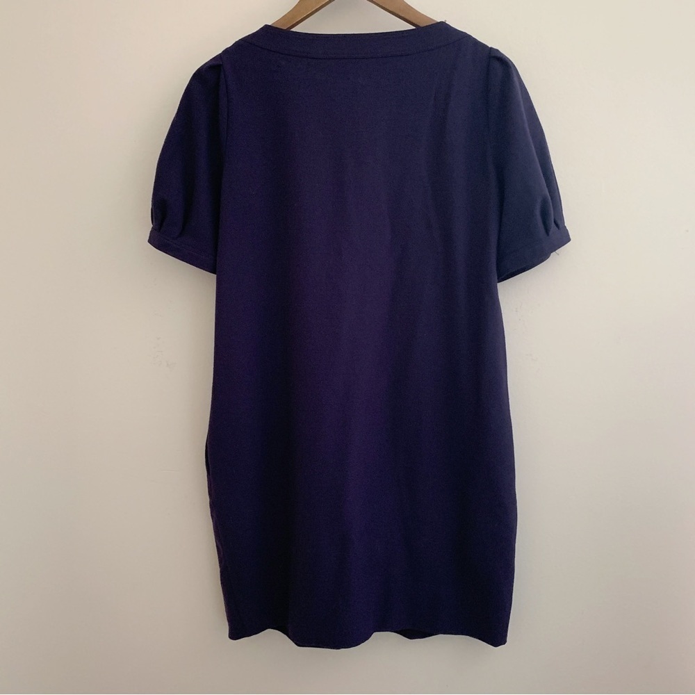 Theory Purple Wool Blend Tunic Dress Medium Quiet Luxury - Picture 4 of 8